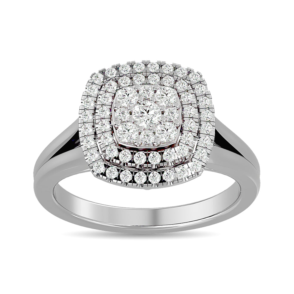 Diamond 1/2 Ct.tw Fashion Ring in 14K White Gold: Diamond 1/2 Ct.tw Fashion Ring in 14K White Gold 14k White Gold Stone Color: G-h Stone Clarity: I1 Each ring is presented in standard size 6.5. Complimentary resizing is available between sizes 510 (i