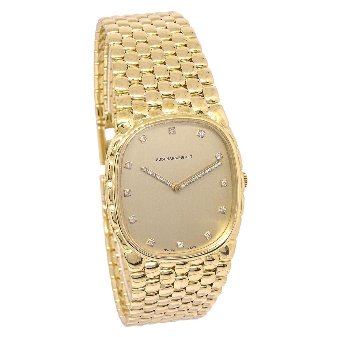 Audemars Piguet Cobra 18K Yellow Gold Diamond Manual Wind Womens Watch (1 of 10)