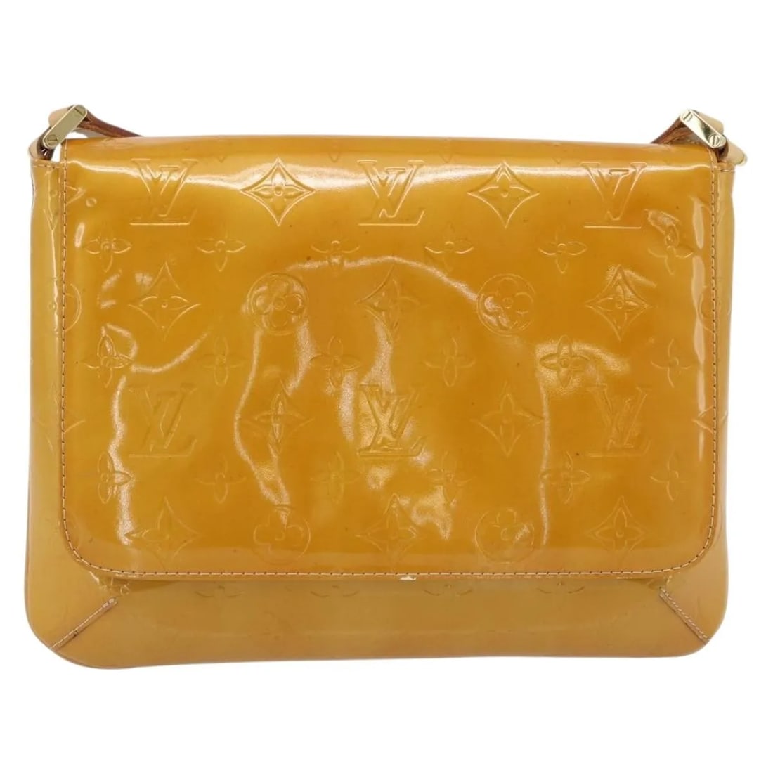 Louis Vuitton Monogram Vernis Thompson Street yellow patent leather handbag (1 of 18)