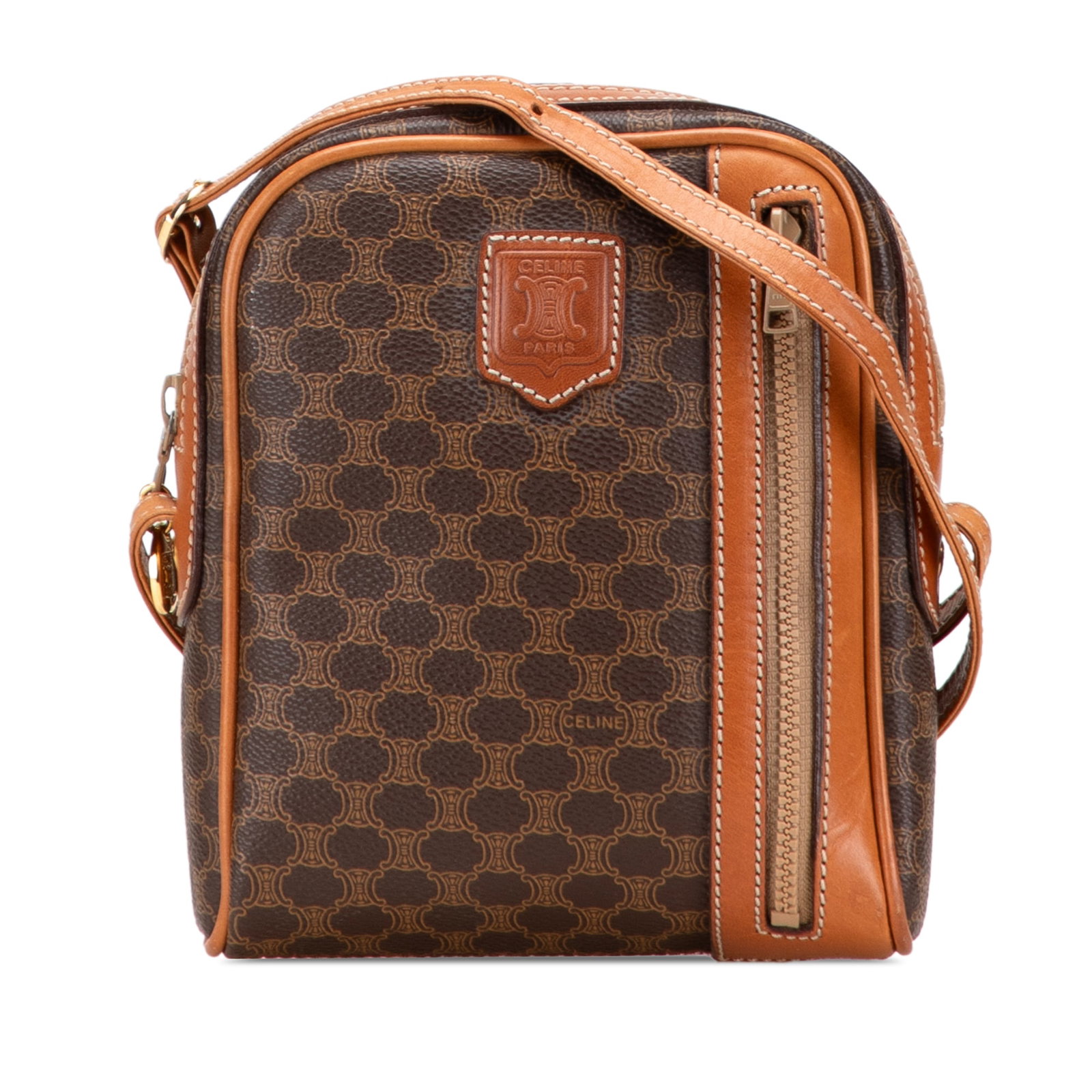 Celine Macadam coated canvas brown crossbody bag (1 of 10)