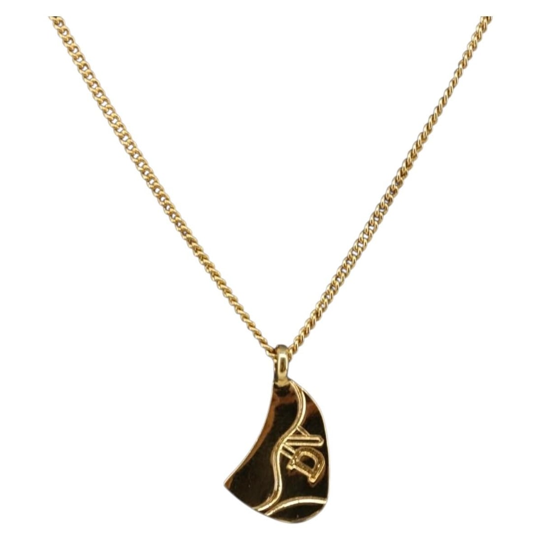 Christian Dior Gold Tone Metal Necklace 45cm Womens: Christian Dior Gold Tone Metal Necklace 45cm Womens Christian Dior women's necklace in gold-tone metal. This piece has a very good AB condition rating with slight surface scratches from prior use. No 