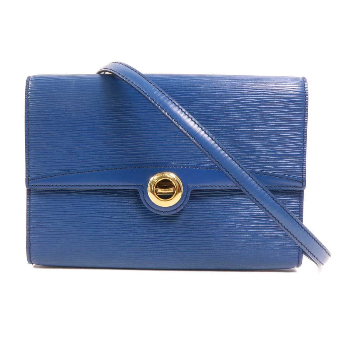 Louis Vuitton Pochette Arche Blue Epi Leather Shoulder Bag with Gold Hardware (1 of 16)