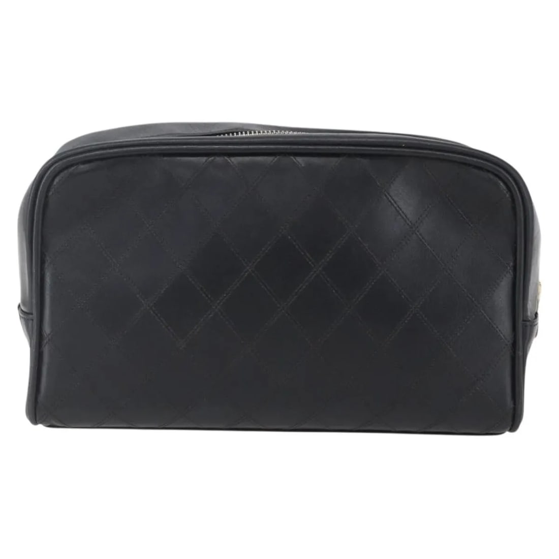 Chanel Vintage Patent Leather Toiletry Pouch: Chanel Vintage Patent Leather Toiletry Pouch This Chanel Vintage Toiletry Pouch is crafted from black patent leather and features a classic, unisex design. Made in Italy, it offers a spacious interior