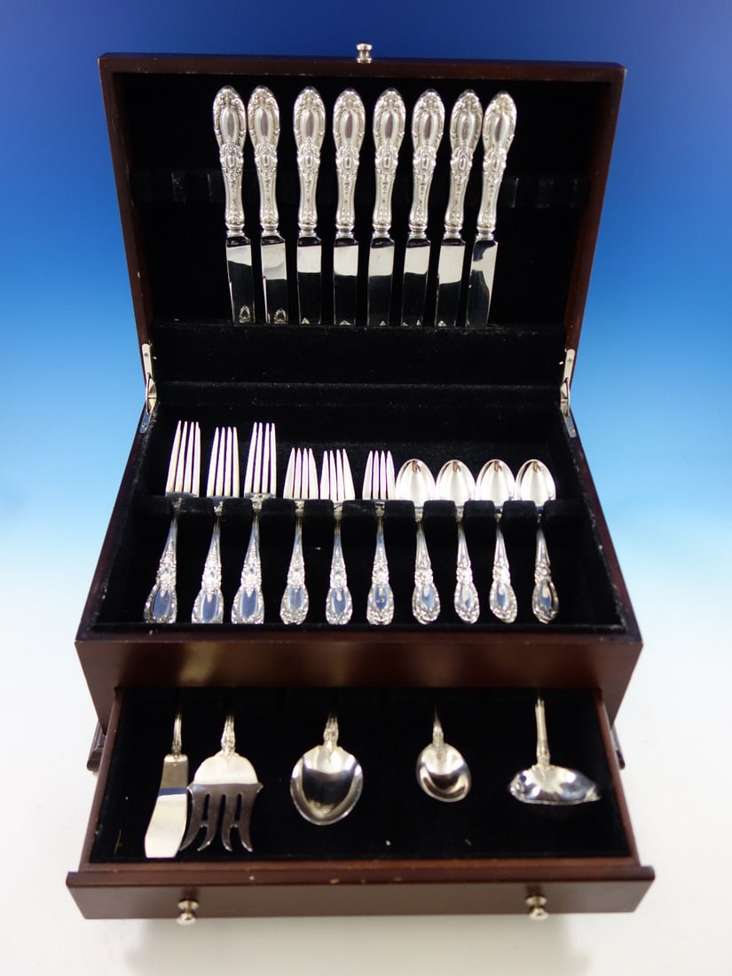 Towle King Richard Sterling Silver Flatware Set 37 Pcs Dinner Service (1 of 8)
