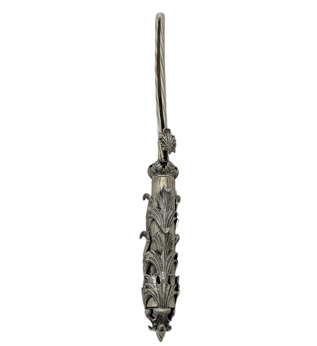 925 Sterling Silver Leaf Applique Candle Lighter Handmade Ornate (1 of 3)