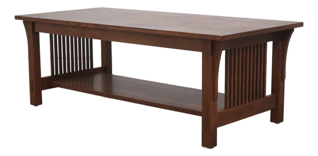 Arts and Crafts oak coffee table by Stickley Mission (1 of 10)