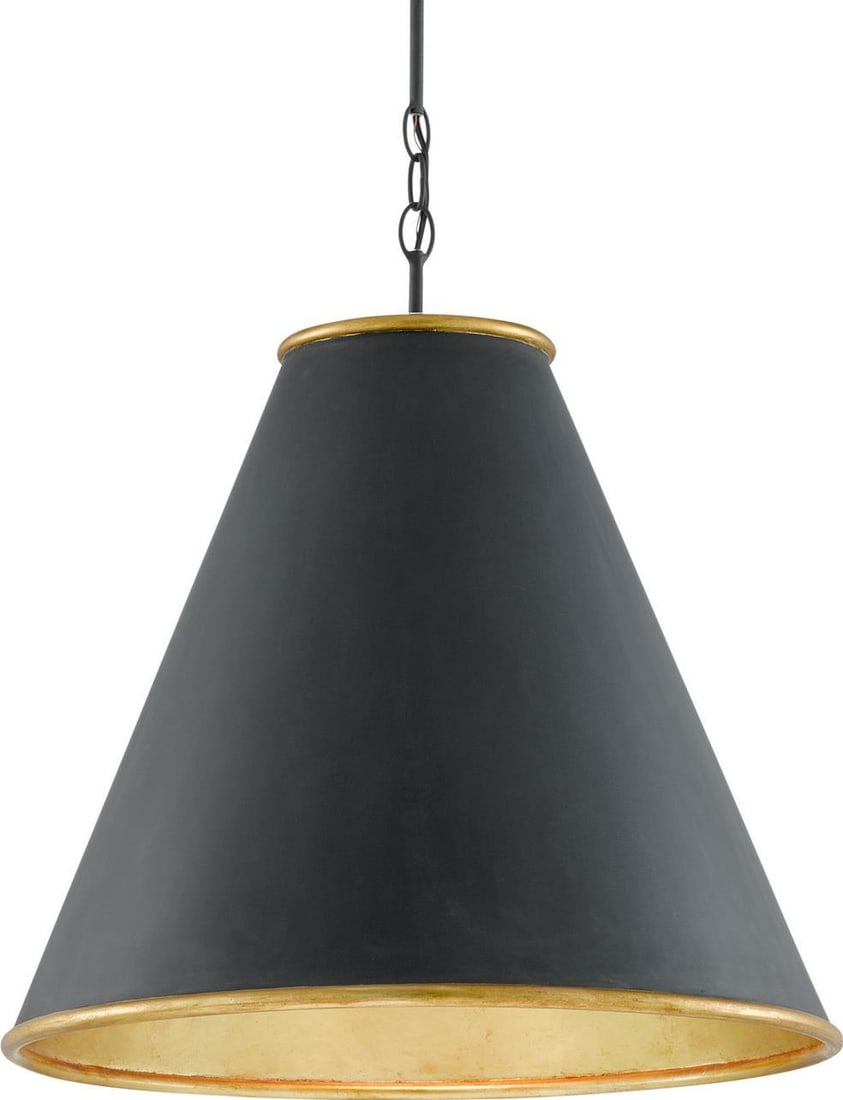 Currey Pierrepont Black and Gold Pendant Light UL-Listed: Currey Pierrepont Black and Gold Pendant Light UL-Listed Illuminate your space with this exquisite Antique Style Black & Gold Pierrepont Pendant Light, designed to add a touch of vintage elegance to a