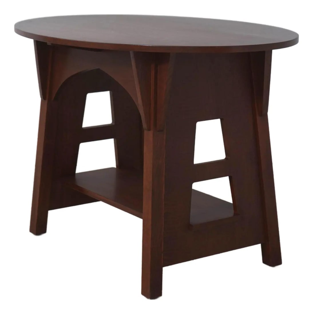 Oval Mission Oak Library Table by Stickley (1 of 10)