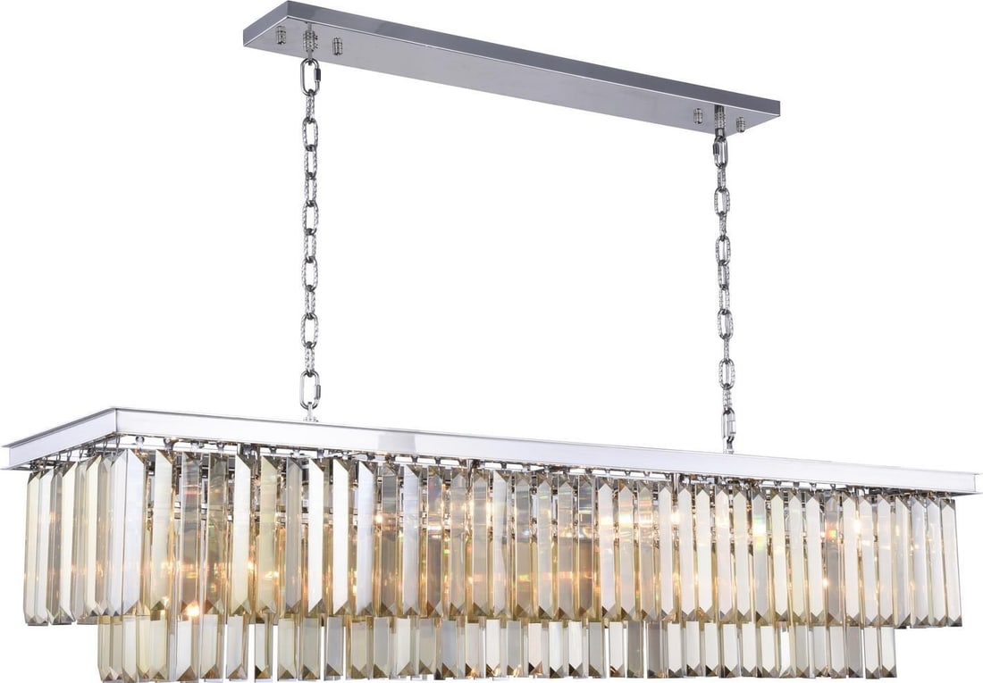 Elegant Lighting Sydney Pendant Light Polished Nickel Royal-Cut Crystal (1 of 1)