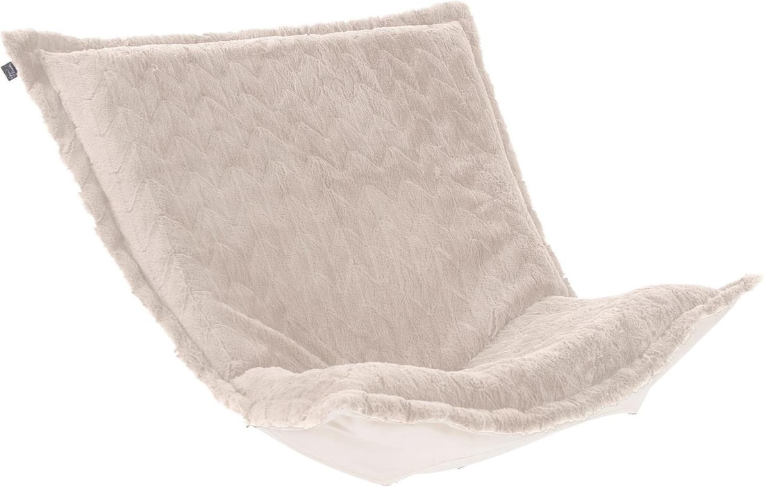 Howard Elliott Angora Puff Chair Cover Natural Brown (1 of 1)