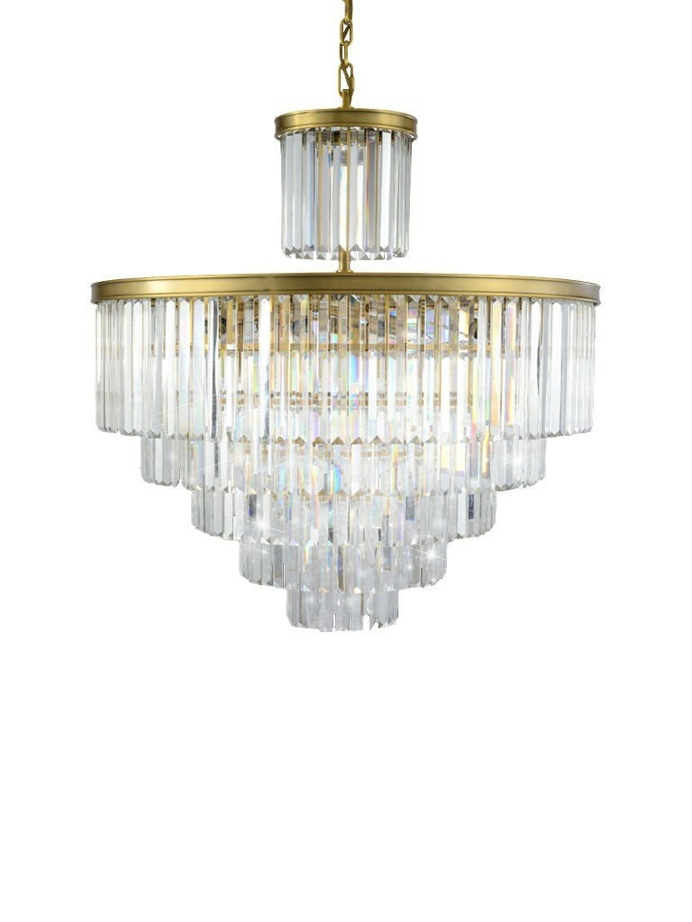 Artistry Castle 22-Light Bronze Round Crystal Chandelier 32 Inch for Foyer or Dining: Artistry Castle 22-Light Bronze Round Crystal Chandelier 32 Inch for Foyer or Dining This elegant chandelier features a bronze color frame with 22 lights and Grand King Cut K-9 crystals, offering a lu