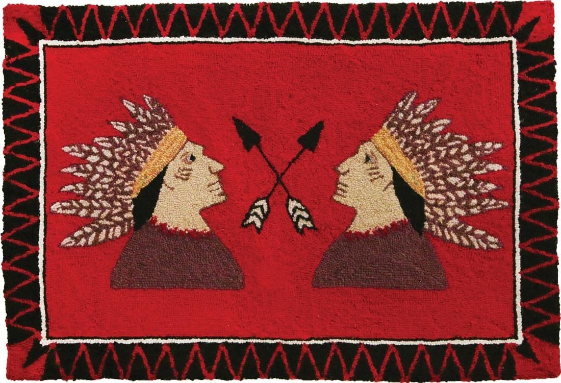 Native American Inspired Multi-Color Wool Rug 2x8: Native American Inspired Multi-Color Wool Rug 2x8 This elegant wool rug showcases a stunning Native American design, perfect for adding a touch of cultural sophistication to your space. Crafted with c