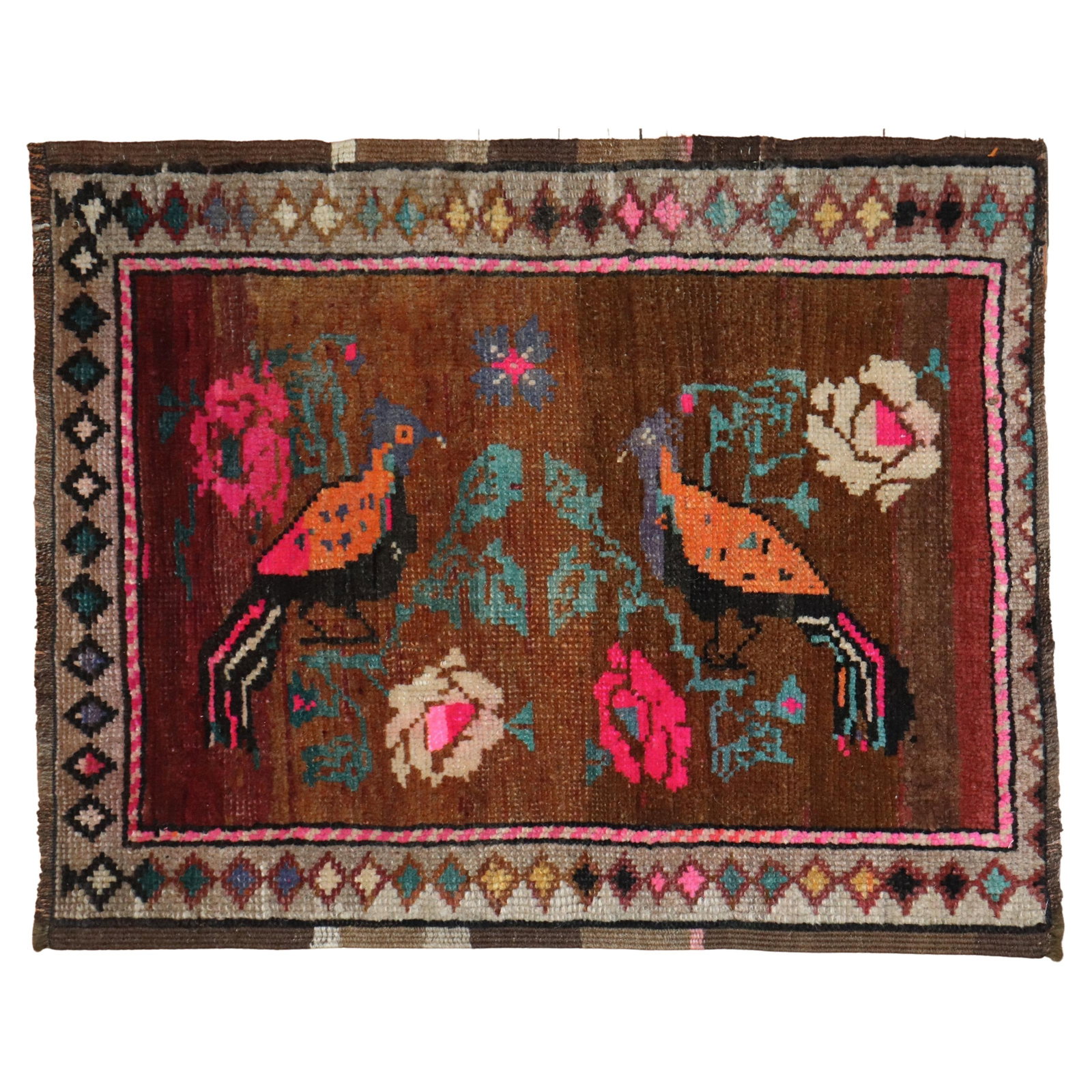 22 in x 28 in Hand Knotted Wool Turkish Pigeon Rug (1 of 6)