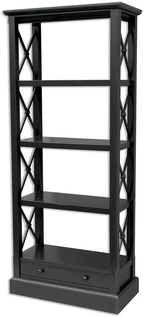 Trade Winds Mahogany Bookcase Room Divider English Traditional 77H (1 of 1)