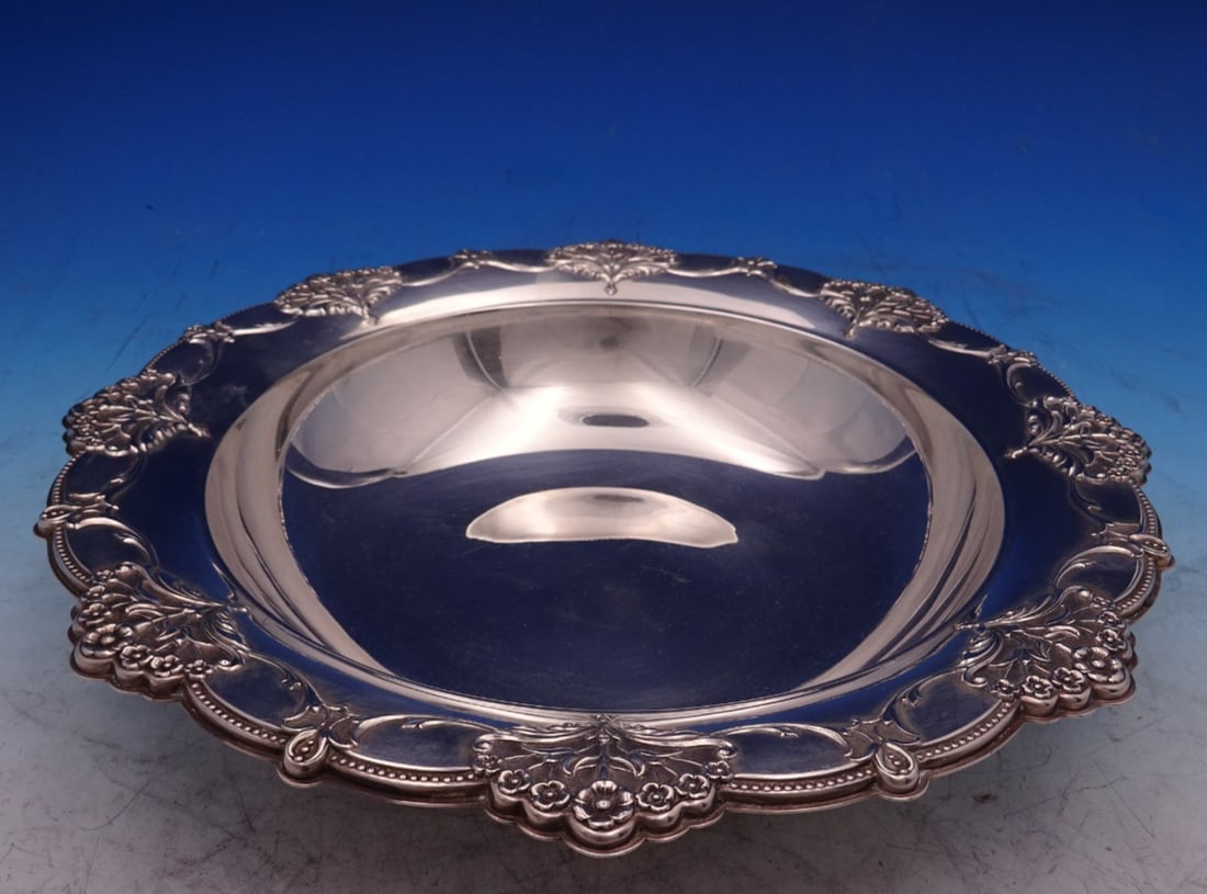 International Queens Lace Sterling Silver Fruit Bowl 10 3 4 (1 of 5)