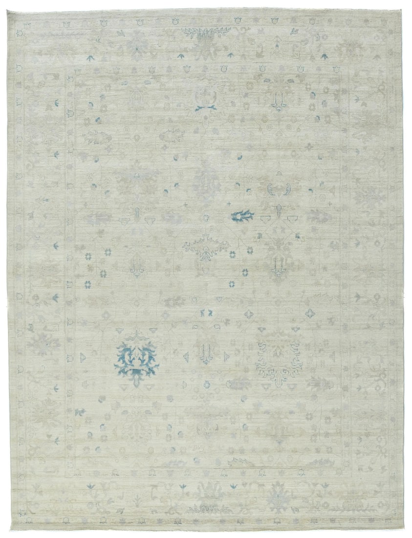 Handmade Oushak Area Rug Floral Design Large 9'2 x 11'7 ft Wool Carpet: Handmade Oushak Area Rug Floral Design Large 9'2 x 11'7 ft Wool Carpet Enhance your living space with this exquisite Handmade Oushak Oriental Rug, featuring a stunning floral design in muted colors in