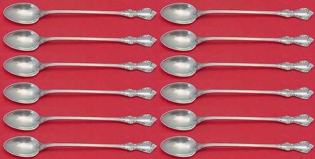 Towle Debussy Sterling Silver Iced Tea Spoon Set 12 Pieces 8 1/4 Inch (1 of 4)
