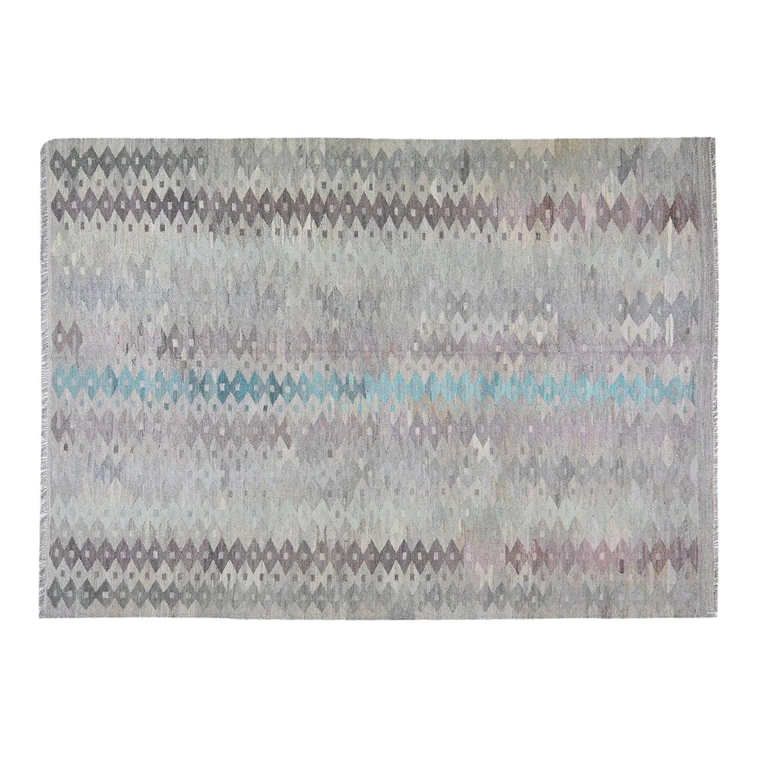 Wool Flatweave Kilim Rug in Afghan Navajo Style 5'8'' x 7'7'' (1 of 4)
