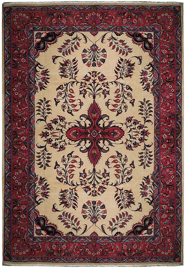 Persian Tribal Sarouk Rug 7 x 10.4 Premium Quality (1 of 7)
