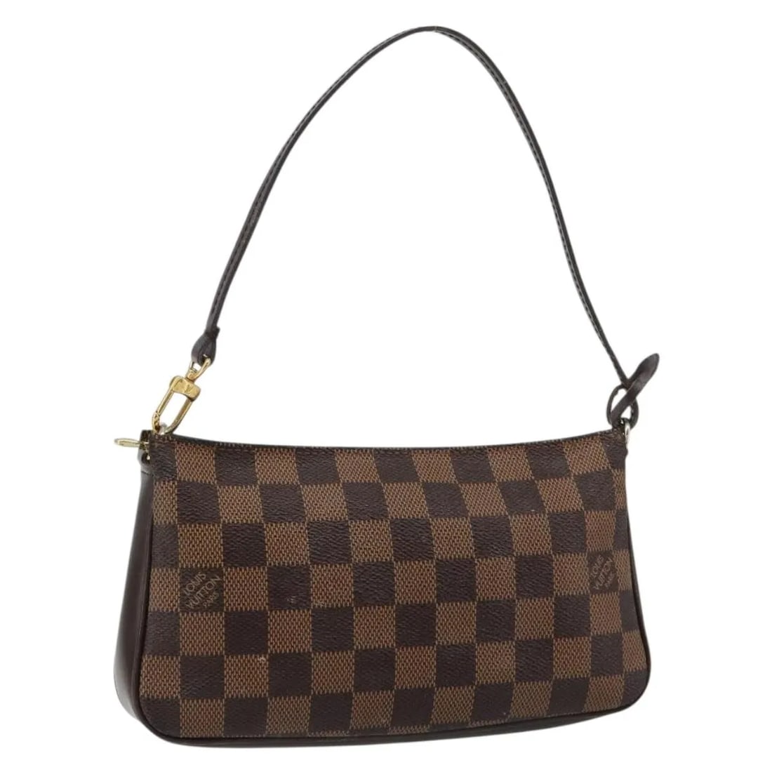 Louis Vuitton Damier Navona Pochette Canvas Brown: Louis Vuitton Damier Navona Pochette Canvas Brown This Louis Vuitton Navona Pochette Accessoires is crafted from brown canvas and designed for women. Made in France, the pouch features a compact silho