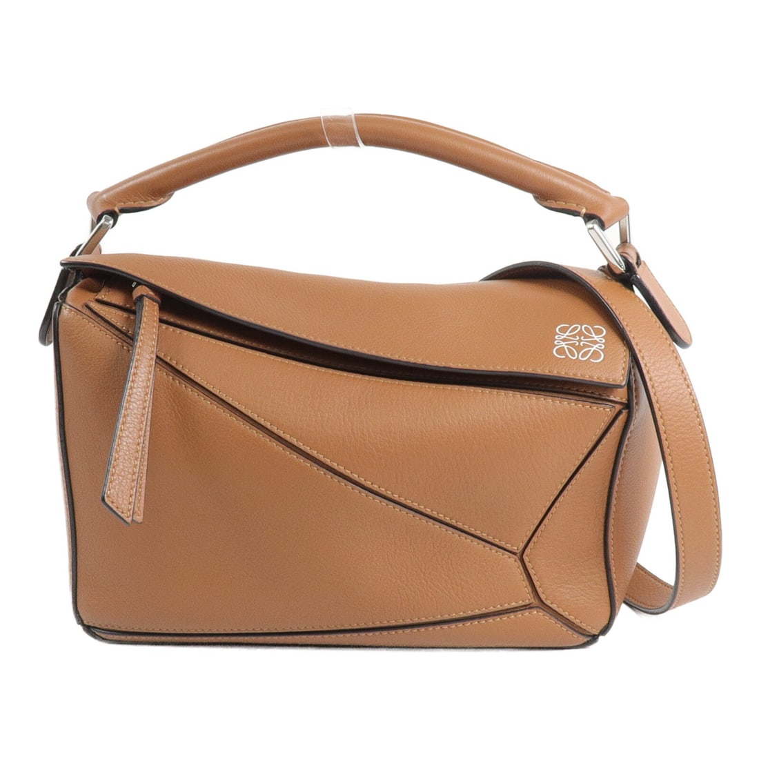 LOEWE Puzzle Small 2 Way Shoulder Handbag Brown Calfskin (1 of 18)