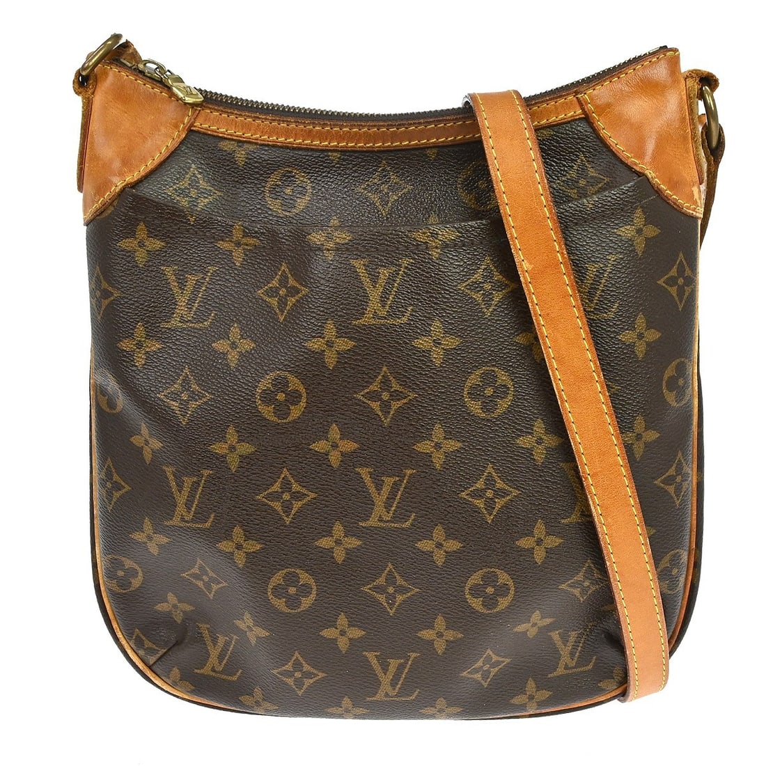 Louis Vuitton Odeon PM Monogram Canvas Crossbody Bag M56390: Louis Vuitton Odeon PM Monogram Canvas Crossbody Bag M56390 Louis Vuitton Odeon PM crossbody shoulder bag in brown Monogram canvas with leather trim. This medium bag features a zip closure, adjustable