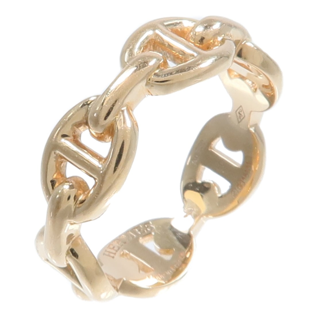 Hermes Enchainee Chaine d'ancre 18K Rose Gold Ring Size 5.25 (1 of 7)