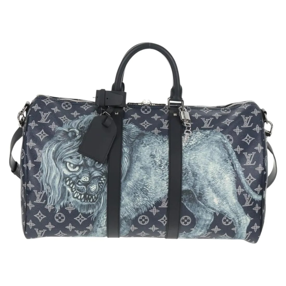 Keepall Bandouliere Navy Canvas Bag Chapman Savane Limited Edition by Louis Vuitton (1 of 18)