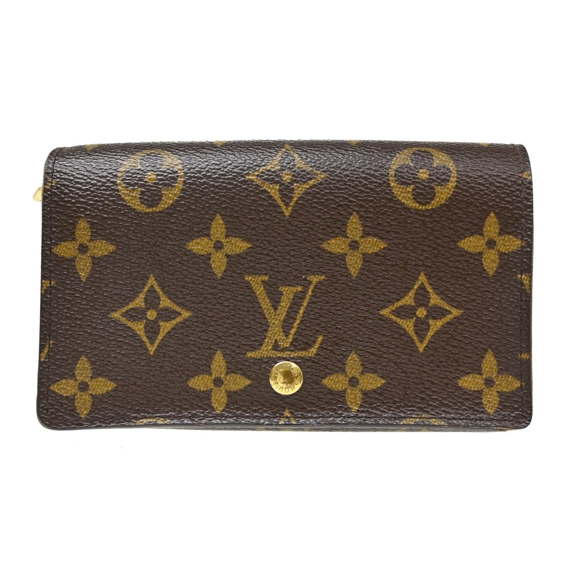 Louis Vuitton M61730 Porte Monnaie Billet Tresor Monogram Canvas Wallet: Louis Vuitton M61730 Porte Monnaie Billet Tresor Monogram Canvas Wallet Louis Vuitton Porte Monnaie Billet Tresor wallet in brown Monogram canvas with leather trim and a folding design. This women's w