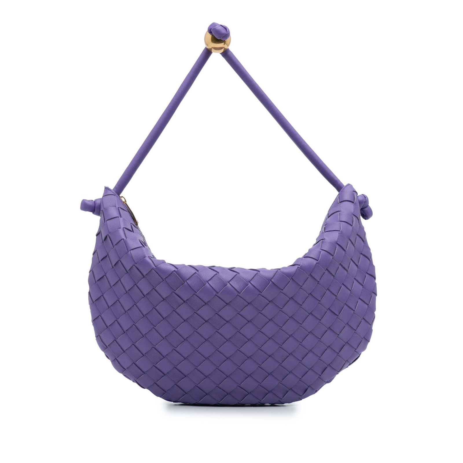 Bottega Veneta Small Purple Nappa Intrecciato Turn Pouch (1 of 11)