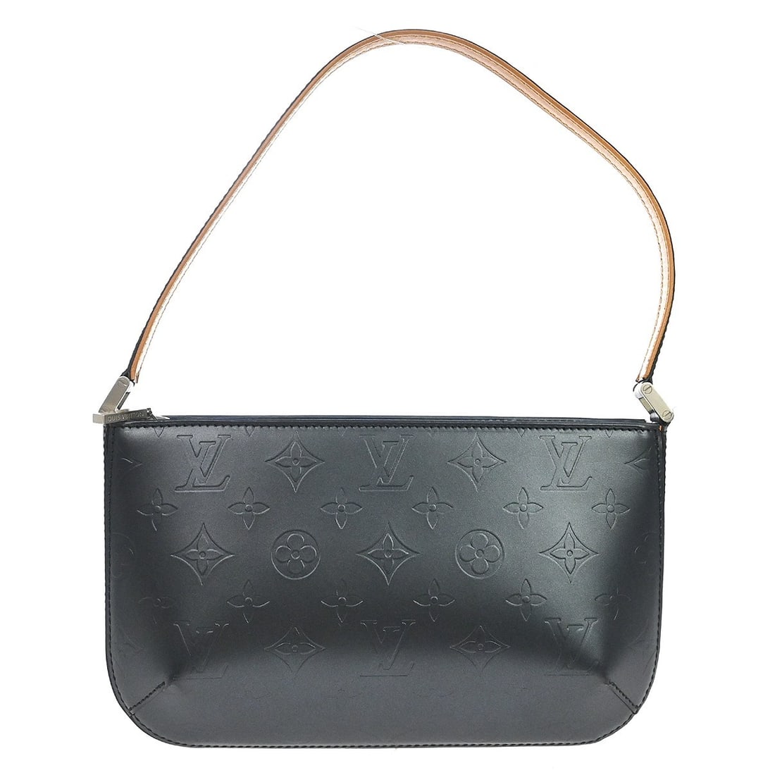 Louis Vuitton Fowler Blue Monogram Mat Top Handle Bag M55145: Louis Vuitton Fowler Blue Monogram Mat Top Handle Bag M55145 Louis Vuitton Fowler top handle handbag in blue Monogram Mat leather with logo accents and a zip closure. Designed for women, this medium b