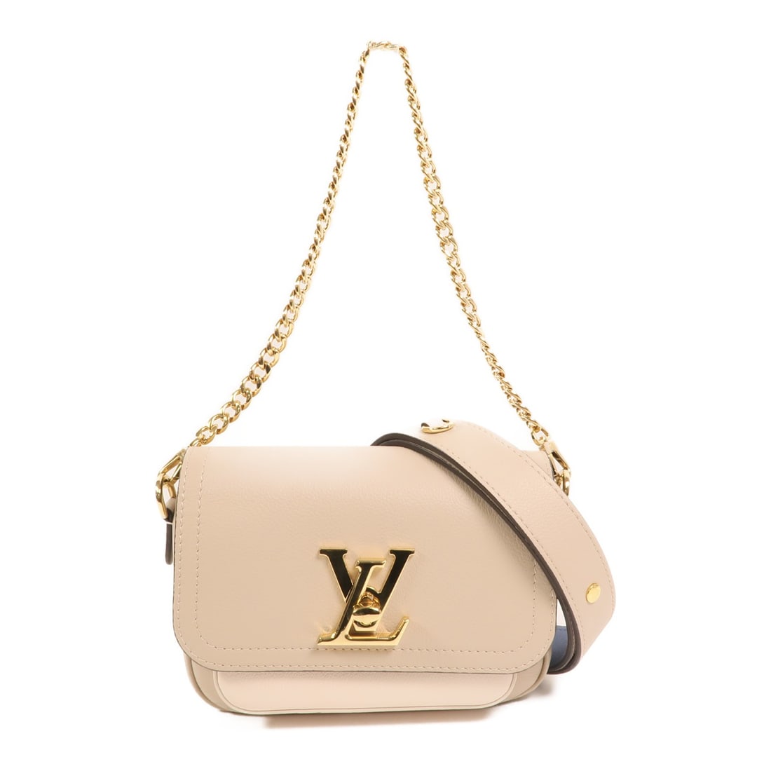 Louis Vuitton Lockme Beige Calfskin Leather 2way Shoulder Bag M58554 GHW (1 of 15)