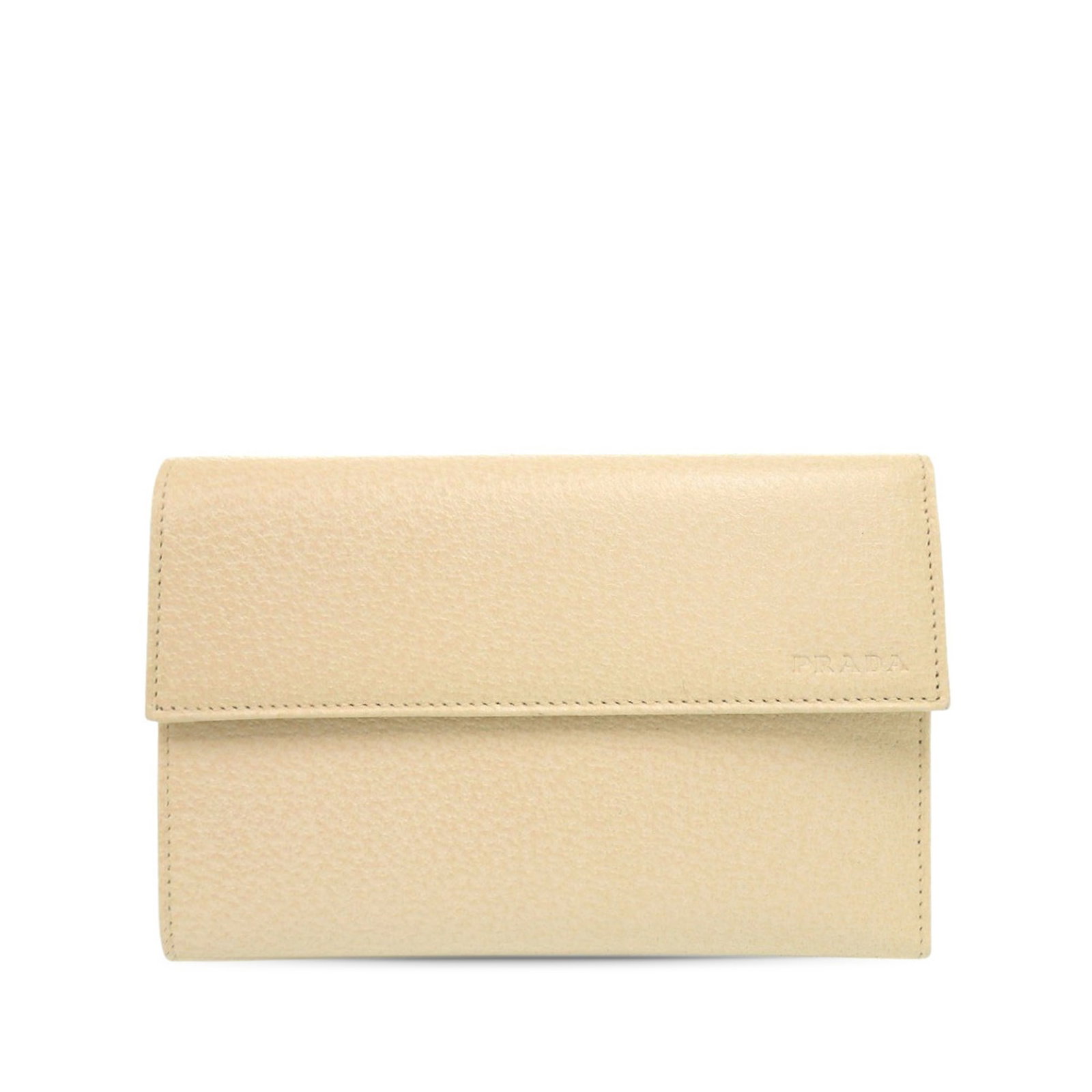 Prada Cinghiale Pigskin Trifold Wallet Beige (1 of 15)