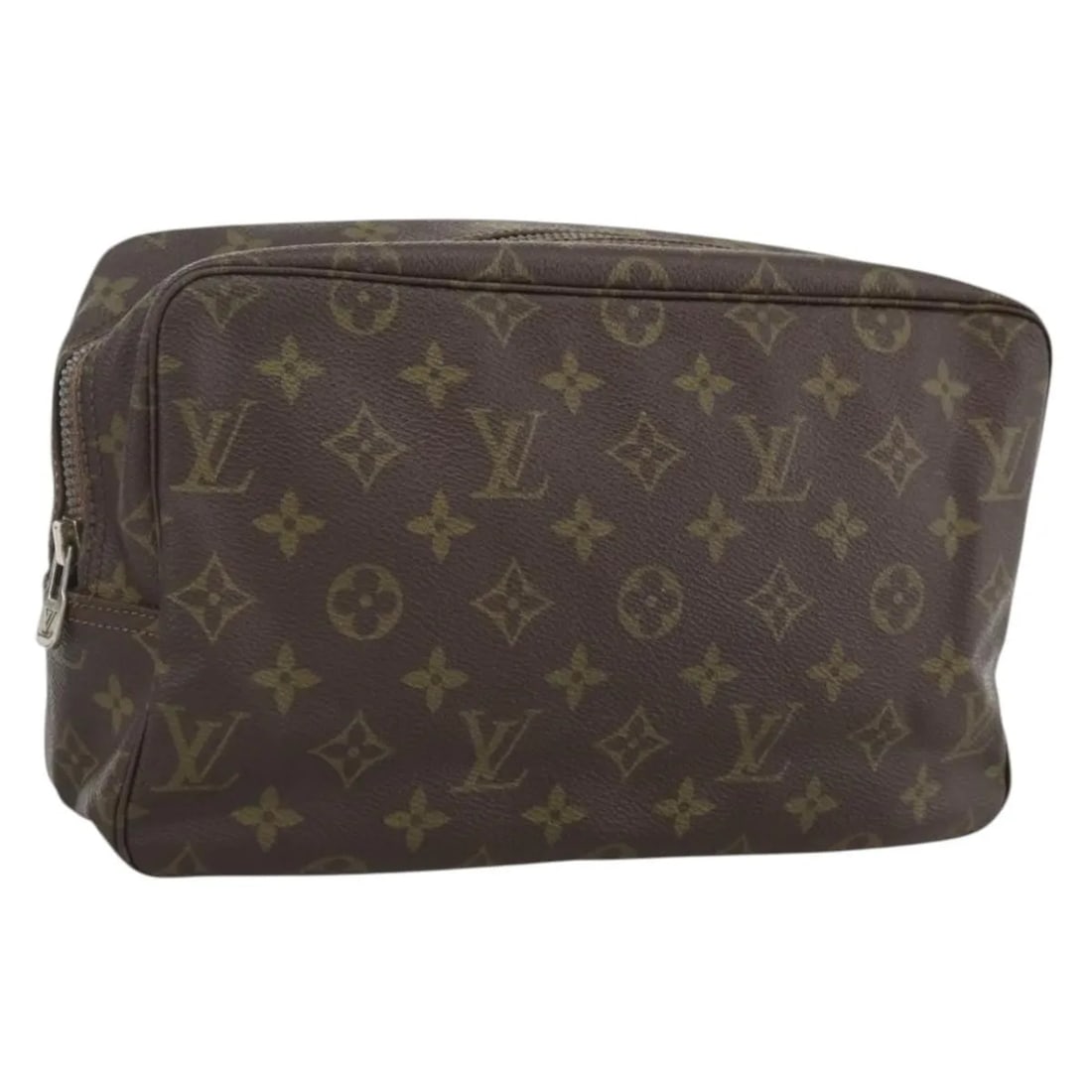 Louis Vuitton Monogram Canvas Trousse Toilette Pouch: Louis Vuitton Monogram Canvas Trousse Toilette Pouch This Louis Vuitton Trousse Toilette is crafted from signature Monogram canvas in brown and designed for women. The toiletry pouch features a spacio