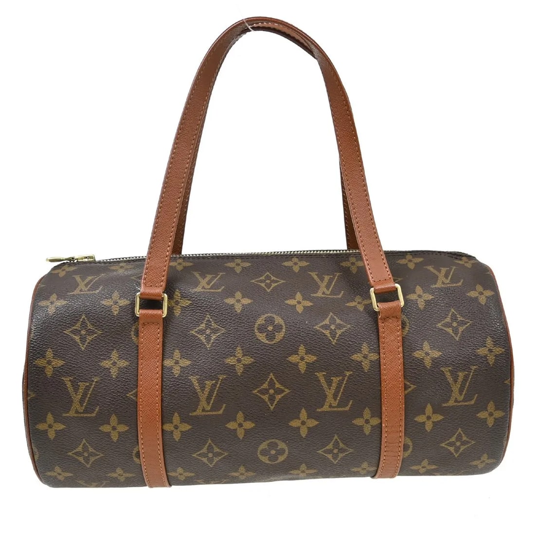 Louis Vuitton Papillon Brown Monogram Canvas Handbag: Louis Vuitton Papillon Brown Monogram Canvas Handbag Vintage Louis Vuitton Papillon handbag in brown monogram canvas. This piece shows visible wear consistent with use, including scuffs and scratches 