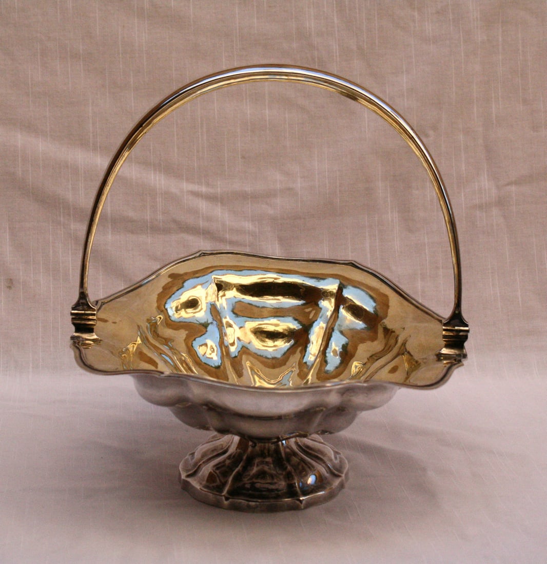 1862 Russian 84 Proof Sterling Silver Cake Basket by Edward Brandenberg Kordes (1 of 6)