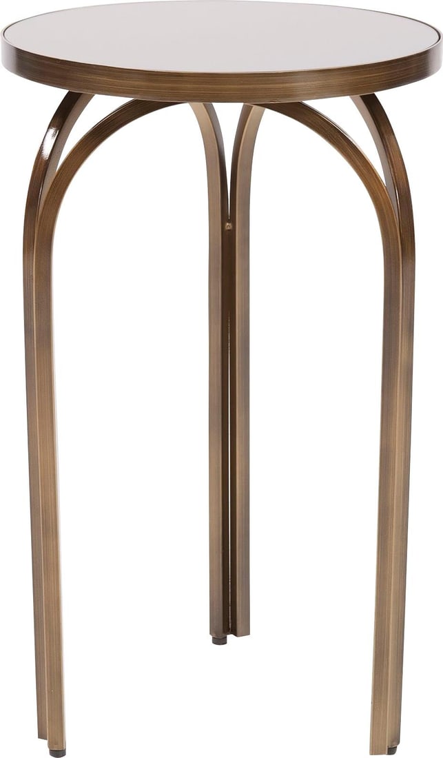 Howard Elliott Palladio Round Side Table Brass Finish Neo-Classical (1 of 6)