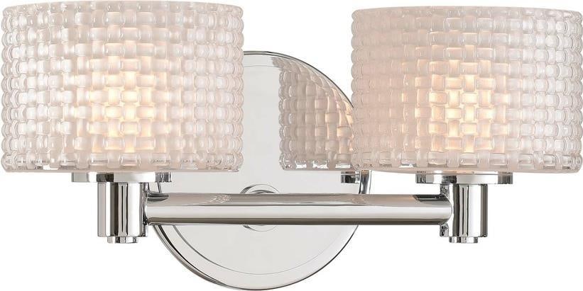 Kalco Willow 2-Light Bath Light Chrome Finish Dimmable Modern Classic (1 of 1)