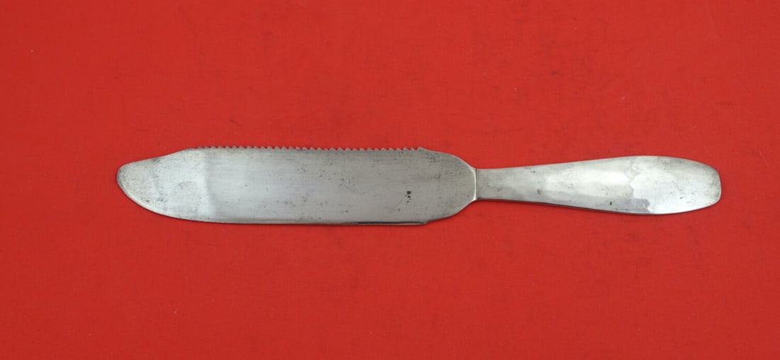 Allan Adler Swedish Modern Sterling Silver Cake Knife 10 3/8 Inch Serrated (1 of 2)