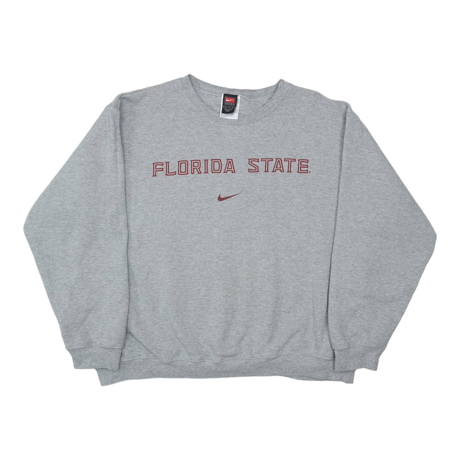 Nike Florida State Gray Cotton Blend Sweatshirt XL 2000s (1 of 4)