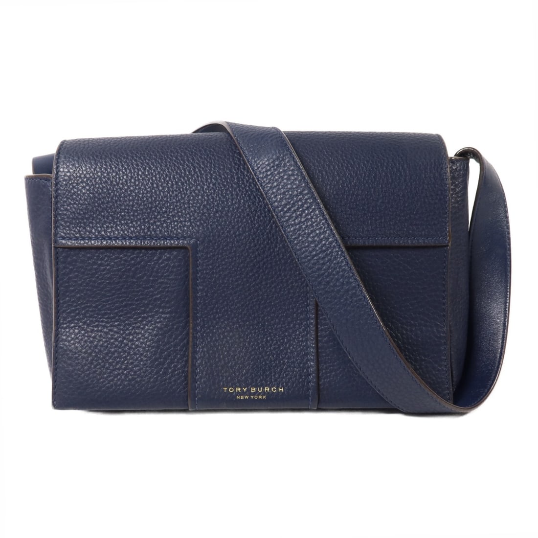Tory Burch Navy Calfskin Shoulder Bag GHW (1 of 15)