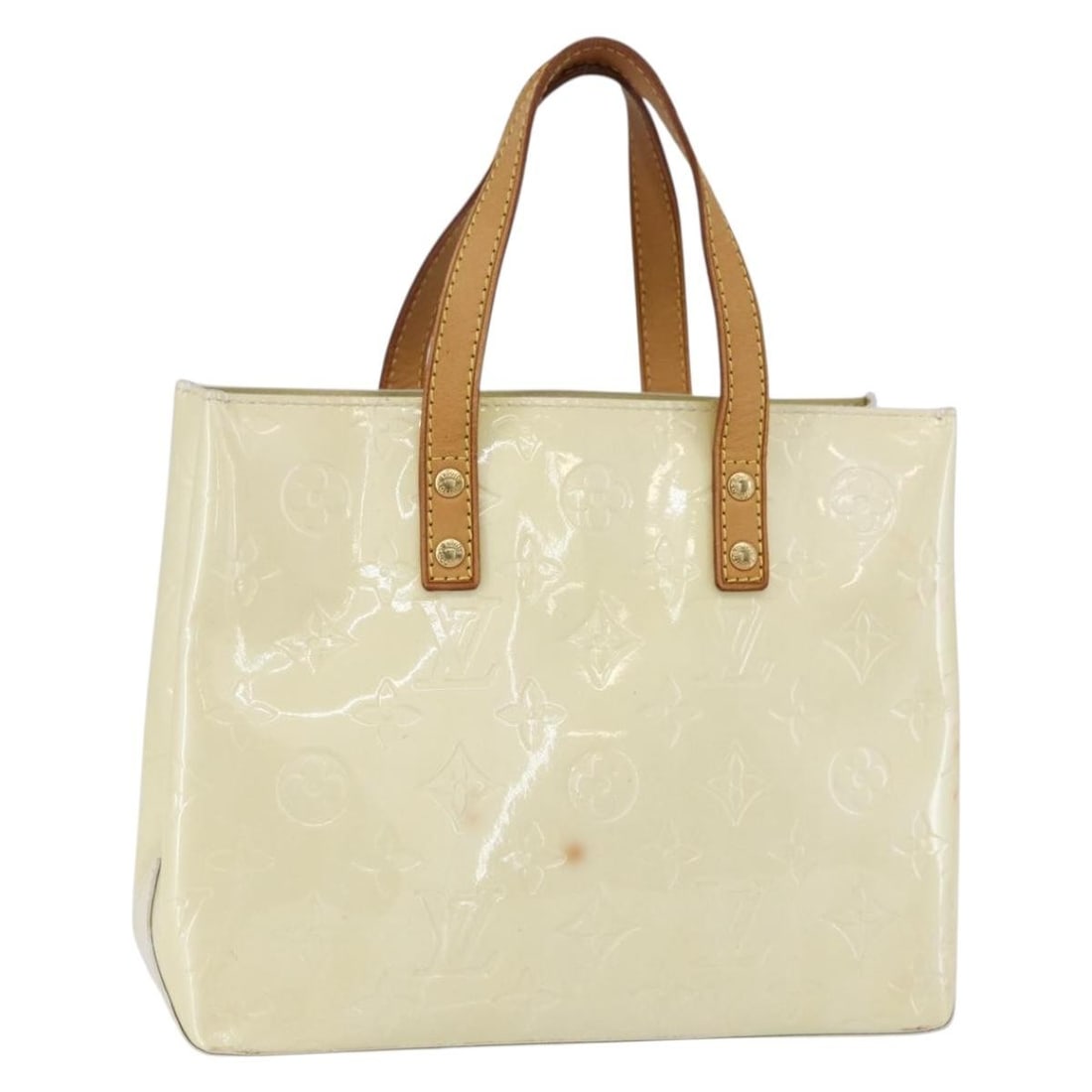 LOUIS VUITTON Monogram Vernis Reade PM Hand Bag Gris M91145 Auth (1 of 18)
