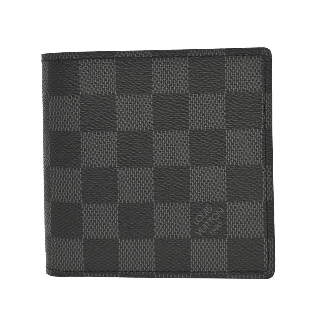 Louis Vuitton N62664 Portefeuille Marco folding wallet Damier canvas: Louis Vuitton N62664 Portefeuille Marco folding wallet Damier canvas Louis Vuitton Portefeuille Marco wallet in black Damier canvas with a folding design. The interior includes multiple compartments f