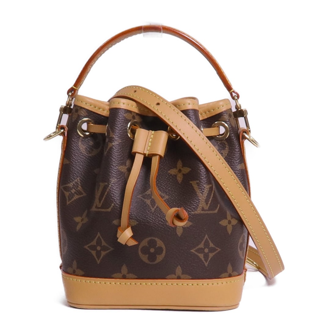 Louis Vuitton Nano Noe Monogram 2way Shoulder Bag Brown M81266: Louis Vuitton Nano Noe Monogram 2way Shoulder Bag Brown M81266 Louis Vuitton Nano Noe 2-way handbag in brown Monogram coated canvas. Designed for women, this compact bag is made in France and is liste