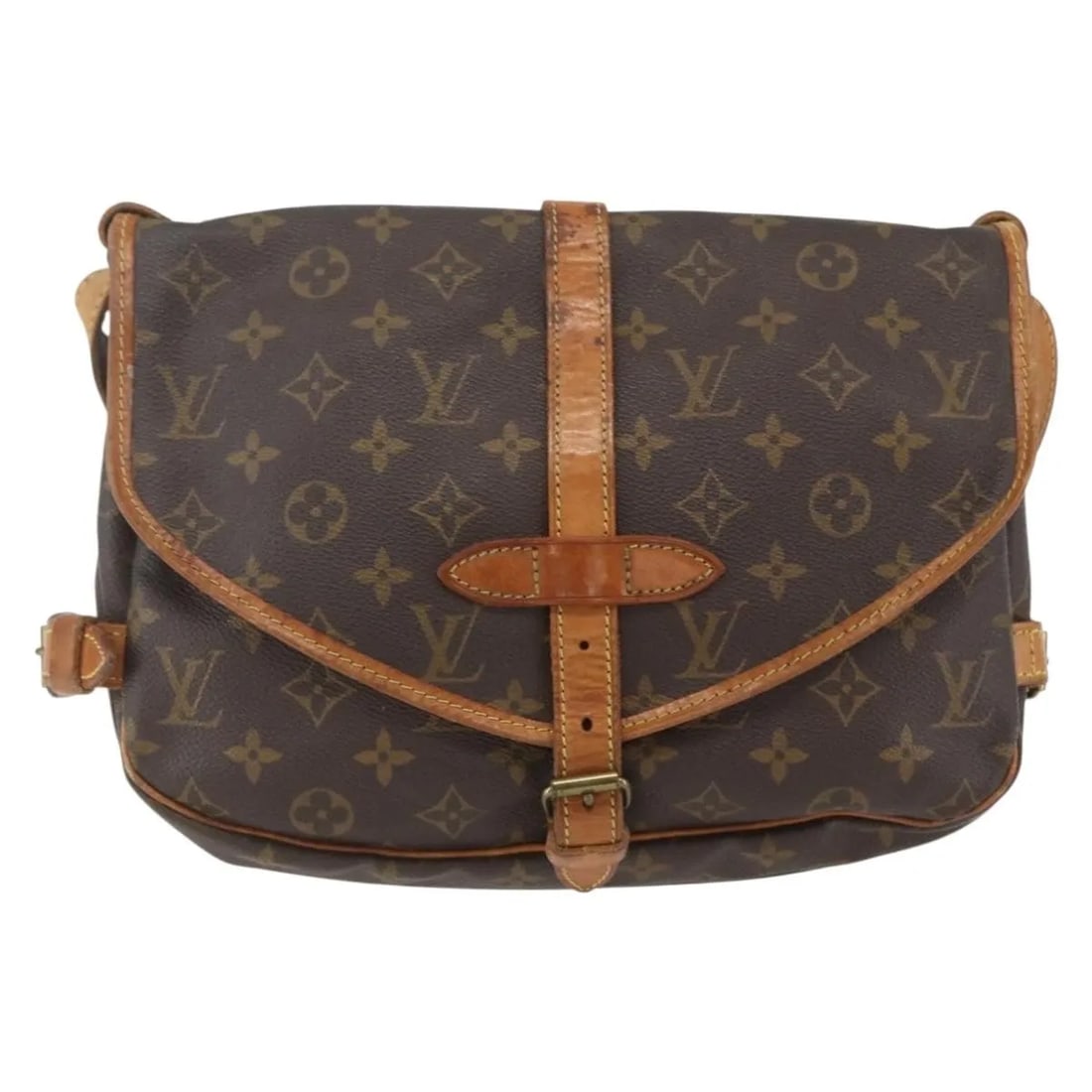 Louis Vuitton Saumur Brown Monogram Canvas Shoulder Bag: Louis Vuitton Saumur Brown Monogram Canvas Shoulder Bag This Louis Vuitton Saumur handbag is crafted from monogram canvas in a brown color, designed for women. The handbag features a shoulder strap an