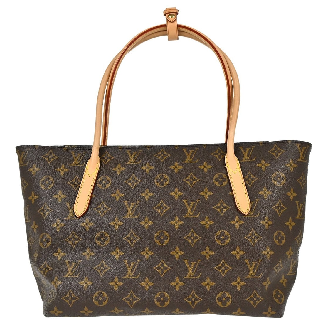 Louis Vuitton Raspail PM Monogram Canvas Tote Bag M40608: Louis Vuitton Raspail PM Monogram Canvas Tote Bag M40608 Louis Vuitton Raspail PM tote handbag in brown Monogram canvas with leather double handles and canvas lining. This medium tote features an inte