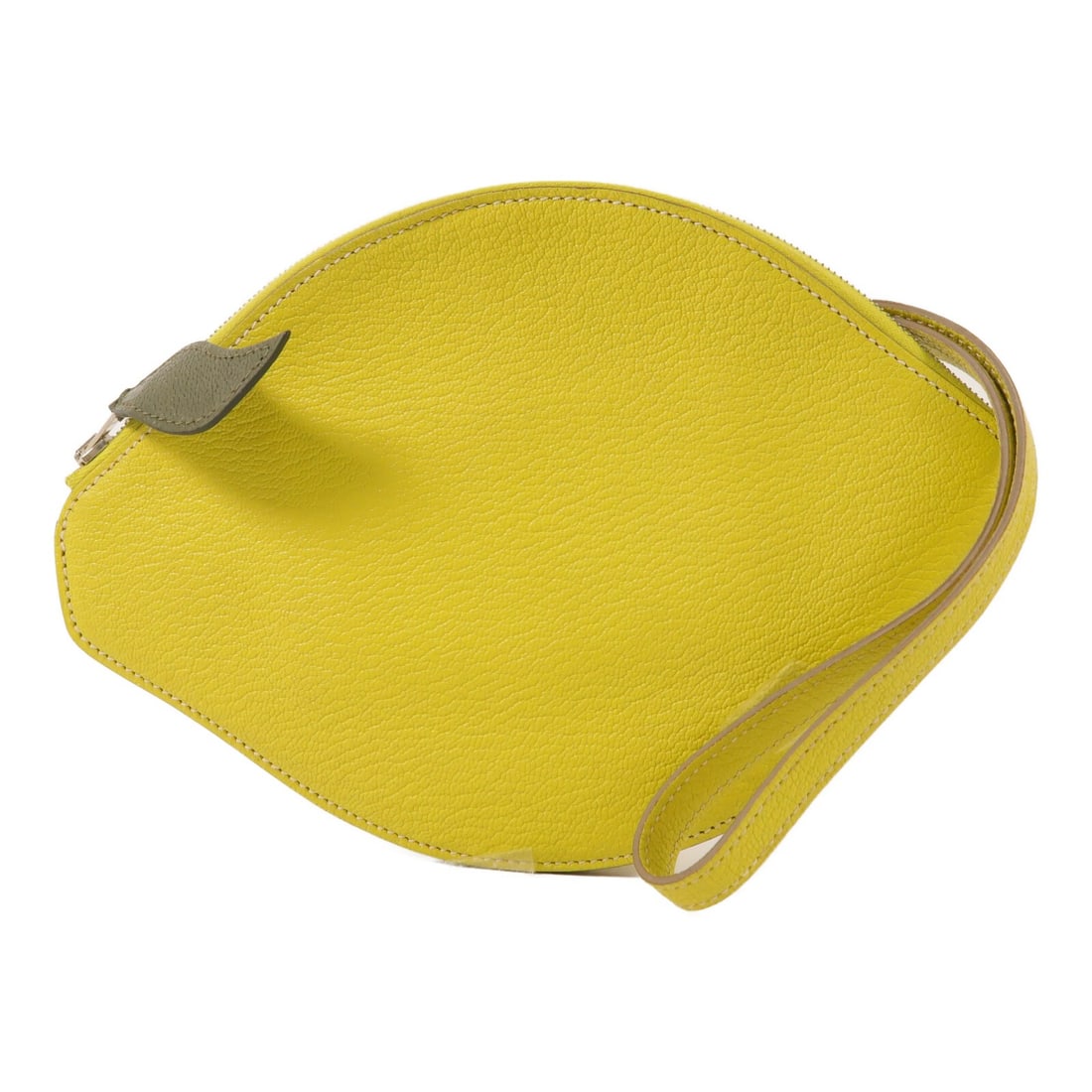 Hermes Lemon Tutti Frutti Chevre Clutch Bag PHW: Hermes Lemon Tutti Frutti Chevre Clutch Bag PHW This Hermes Lemon Tutti Frutti clutch is crafted from chevre (goat) leather in a vibrant yellow hue. Designed for women, it features a slim profile and 