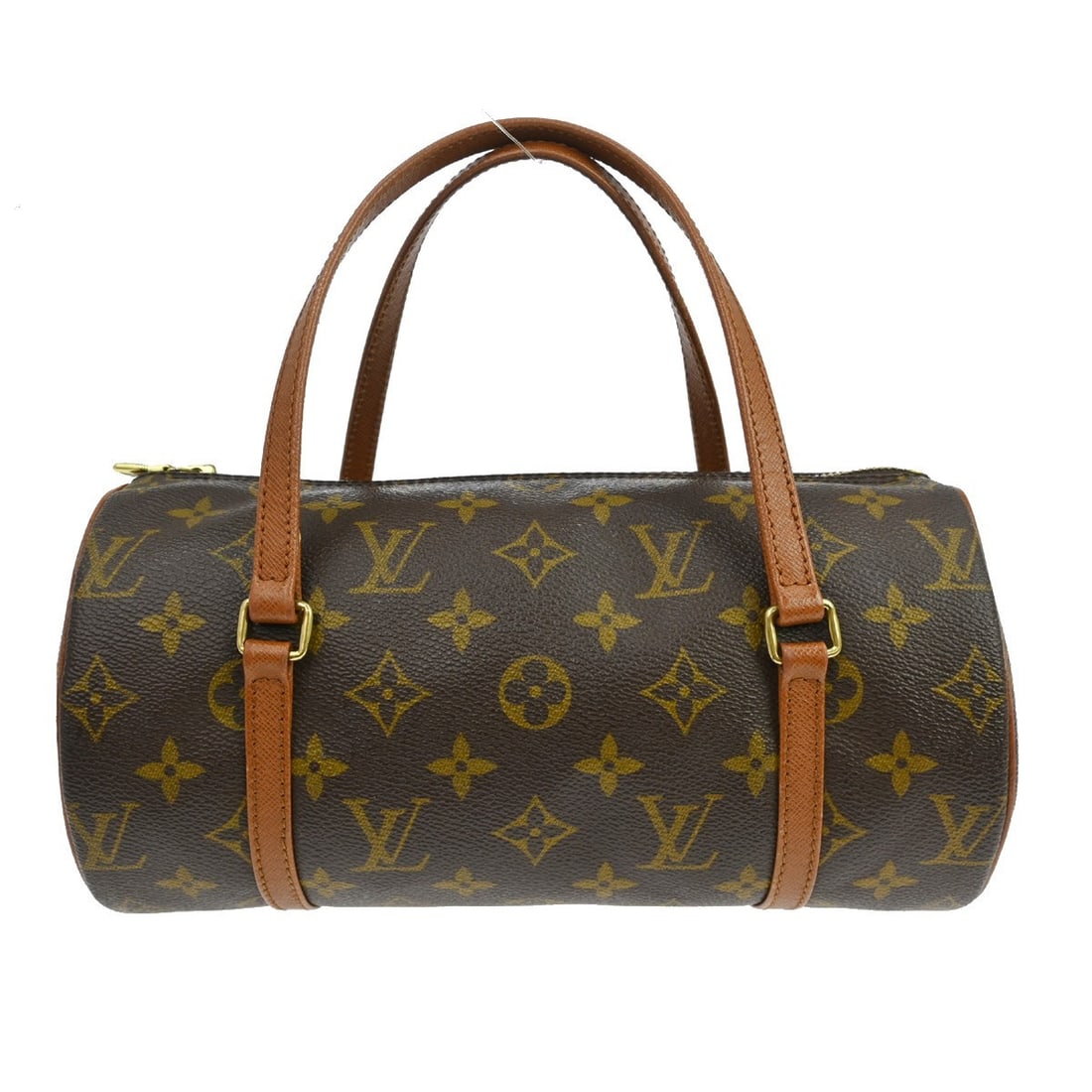 Louis Vuitton Papillon 26 Monogram Canvas Top Handle Bag Brown: Louis Vuitton Papillon 26 Monogram Canvas Top Handle Bag Brown Vintage Louis Vuitton Papillon 26 handbag in brown Monogram canvas with leather trim and double handles. This top handle bag features a z
