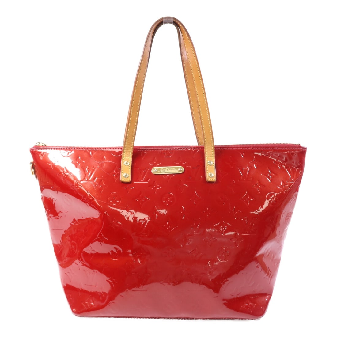 Louis Vuitton Bellevue GM Red Monogram Vernis Patent Leather Tote M93589 GHW: Louis Vuitton Bellevue GM Red Monogram Vernis Patent Leather Tote M93589 GHW This Louis Vuitton Bellevue GM tote bag features a striking red Monogram Vernis patent leather exterior. Designed for every
