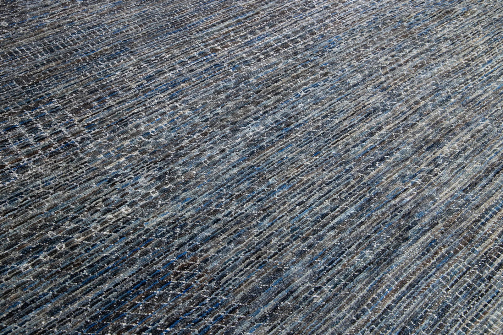 Handmade Wool Rug Gray Blue Geometric Design 16'3 x 24'10 - 10